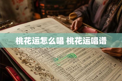 桃花运怎么唱 桃花运唱谱