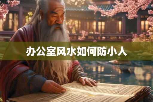 办公室风水如何防小人