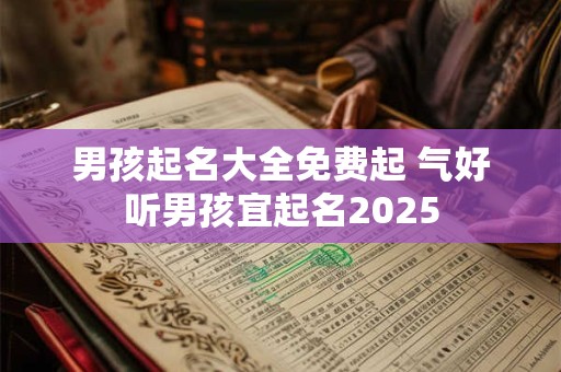 男孩起名大全免费起 气好听男孩宜起名2025
