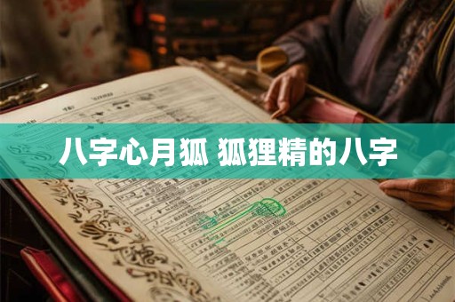 八字心月狐 狐狸精的八字