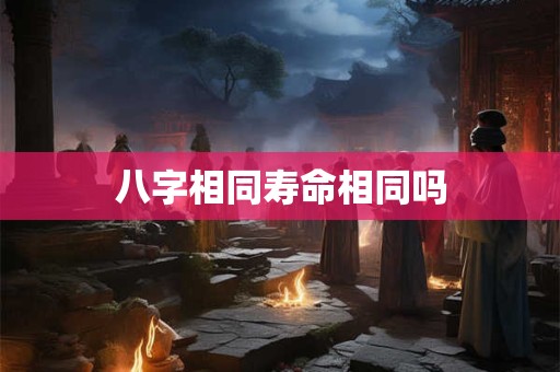 八字相同寿命相同吗