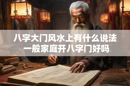 八字大门风水上有什么说法 一般家庭开八字门好吗