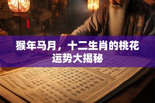 猴年马月，十二生肖的桃花运势大揭秘