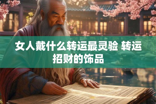 女人戴什么转运最灵验 转运招财的饰品