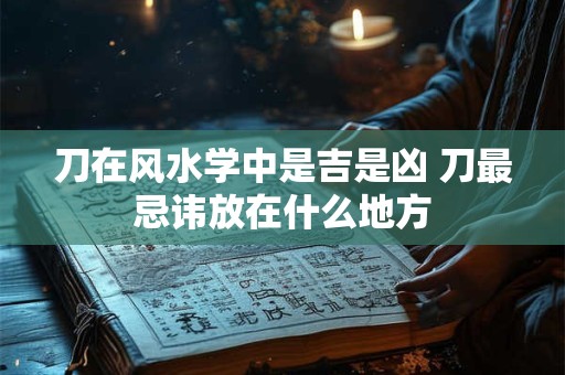 刀在风水学中是吉是凶 刀最忌讳放在什么地方
