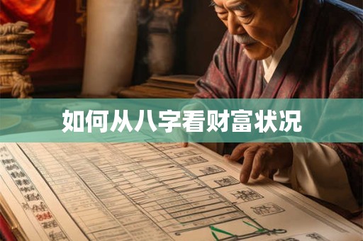 如何从八字看财富状况