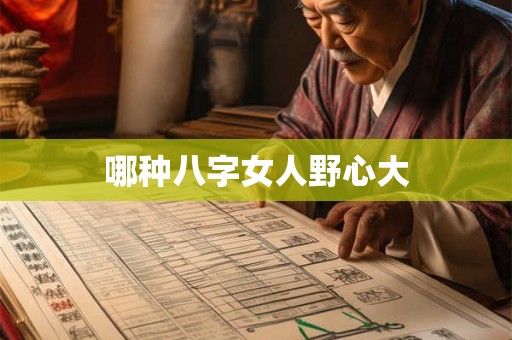 哪种八字女人野心大