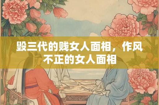 毁三代的贱女人面相，作风不正的女人面相