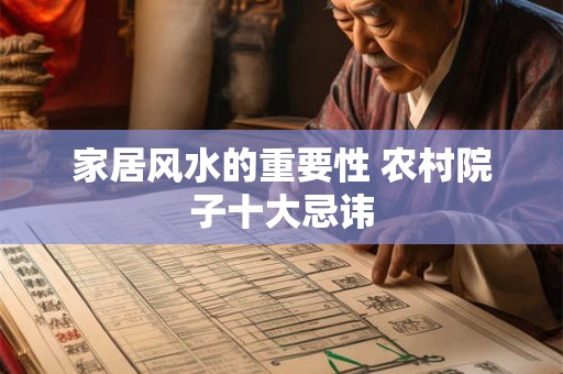 家居风水的重要性 农村院子十大忌讳