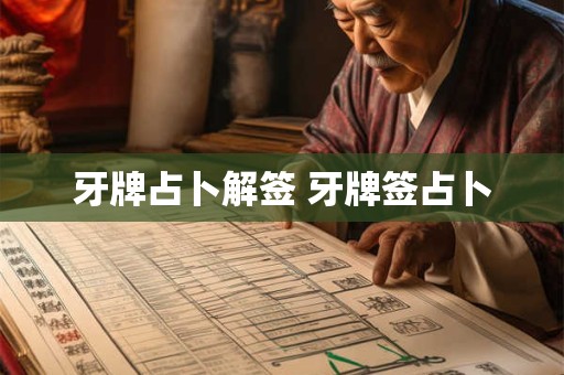 牙牌占卜解签 牙牌签占卜