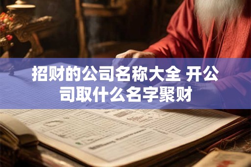 招财的公司名称大全 开公司取什么名字聚财