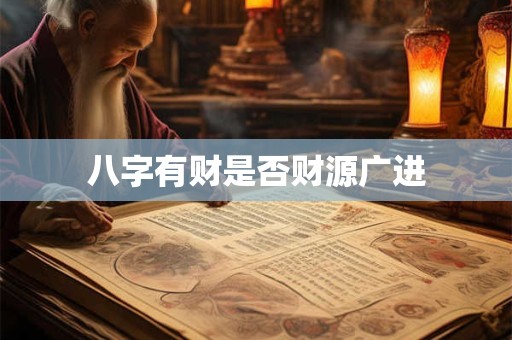 八字有财是否财源广进