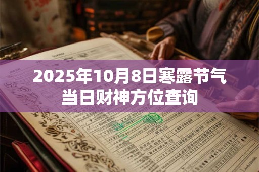 2025年10月8日寒露节气当日财神方位查询