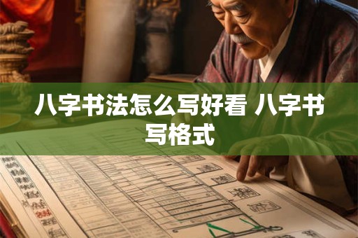 八字书法怎么写好看 八字书写格式