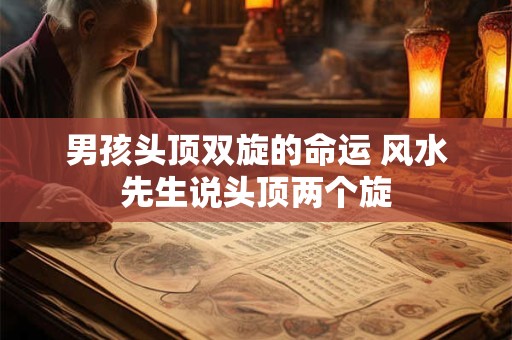 男孩头顶双旋的命运 风水先生说头顶两个旋