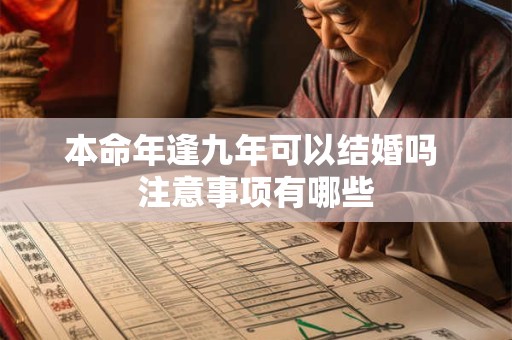 本命年逢九年可以结婚吗 注意事项有哪些