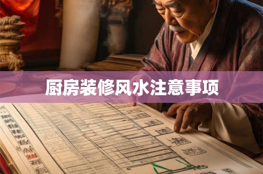 厨房装修风水注意事项