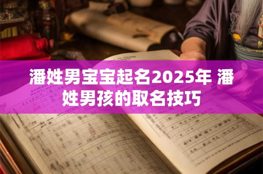 潘姓男宝宝起名2025年 潘姓男孩的取名技巧
