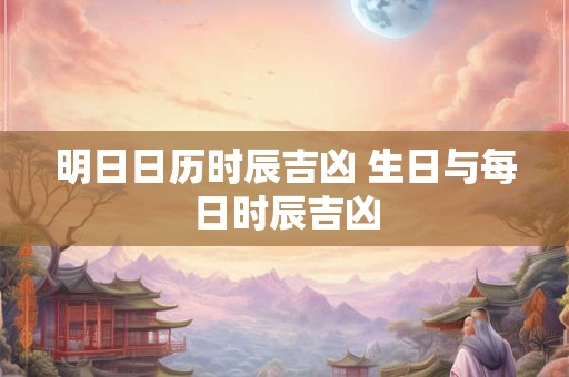 明日日历时辰吉凶 生日与每日时辰吉凶