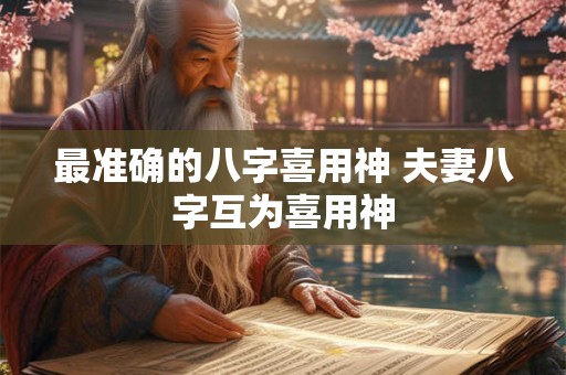 最准确的八字喜用神 夫妻八字互为喜用神