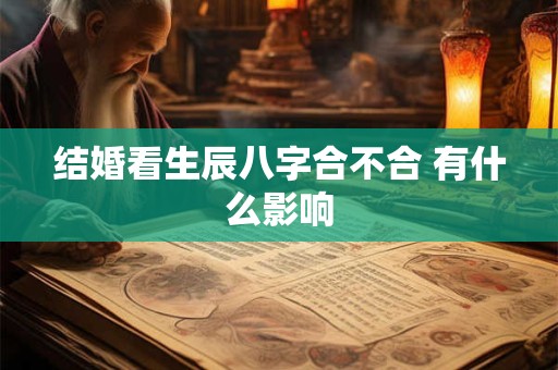 结婚看生辰八字合不合 有什么影响