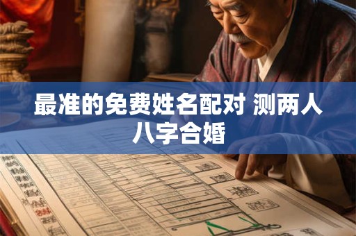 最准的免费姓名配对 测两人八字合婚