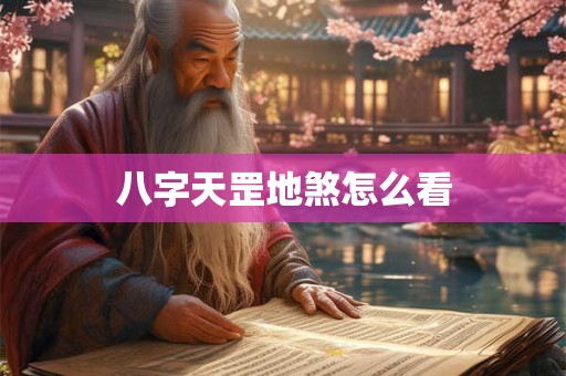 八字天罡地煞怎么看