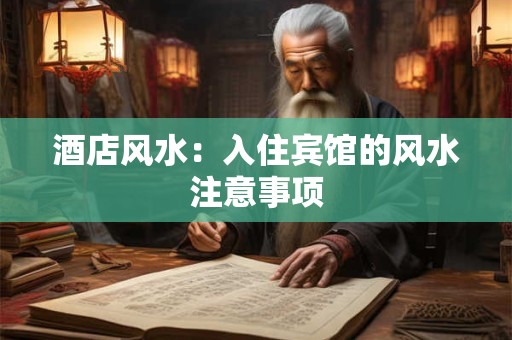 酒店风水：入住宾馆的风水注意事项