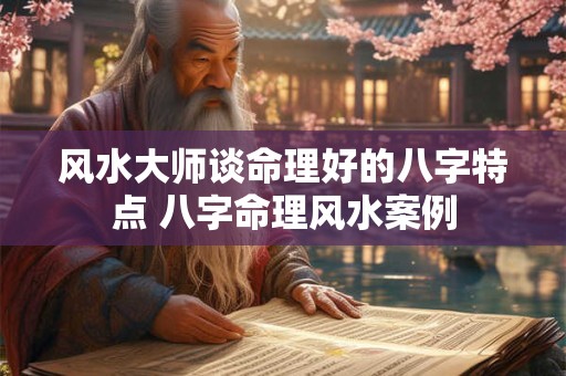 详细阅读:风水大师谈命理好的八字特点 八字命理风水案例 风水大师谈命理好的八字特点 八字命理风水案例