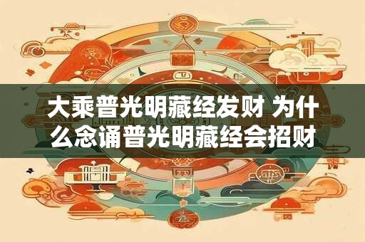 大乘普光明藏经发财 为什么念诵普光明藏经会招财