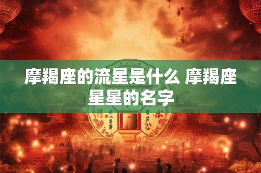 摩羯座的流星是什么 摩羯座星星的名字
