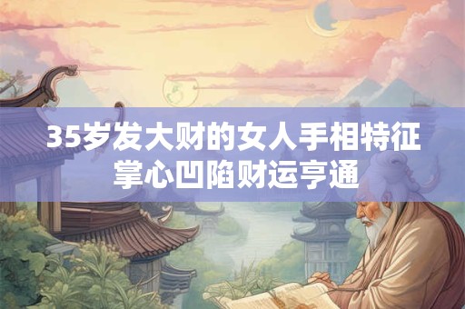 35岁发大财的女人手相特征 掌心凹陷财运亨通