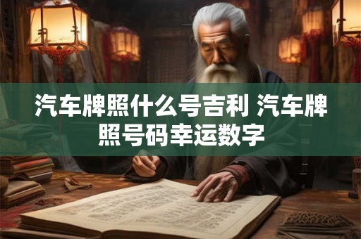 汽车牌照什么号吉利 汽车牌照号码幸运数字