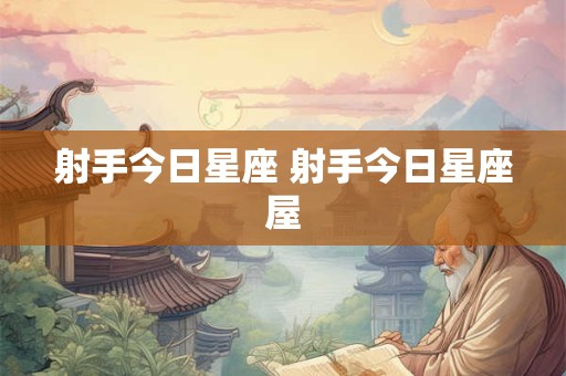 射手今日星座 射手今日星座屋