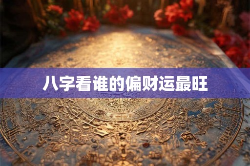 八字看谁的偏财运最旺
