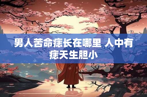 男人苦命痣长在哪里 人中有痣天生胆小