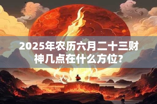 2025年农历六月二十三财神几点在什么方位？