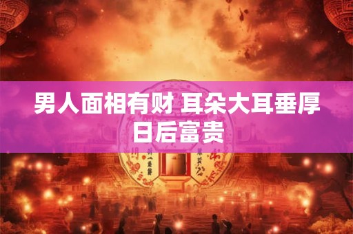 男人面相有财 耳朵大耳垂厚日后富贵