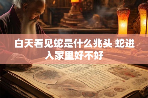 白天看见蛇是什么兆头 蛇进入家里好不好
