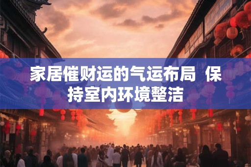 家居催财运的气运布局  保持室内环境整洁