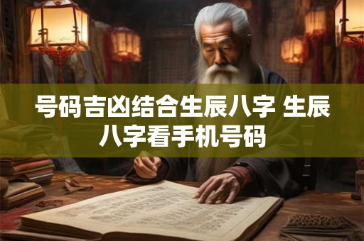 号码吉凶结合生辰八字 生辰八字看手机号码