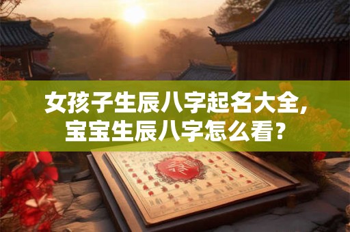 女孩子生辰八字起名大全,宝宝生辰八字怎么看？