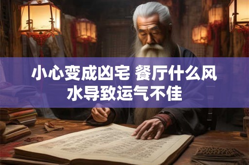 小心变成凶宅 餐厅什么风水导致运气不佳