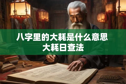 八字里的大耗是什么意思 大耗日查法