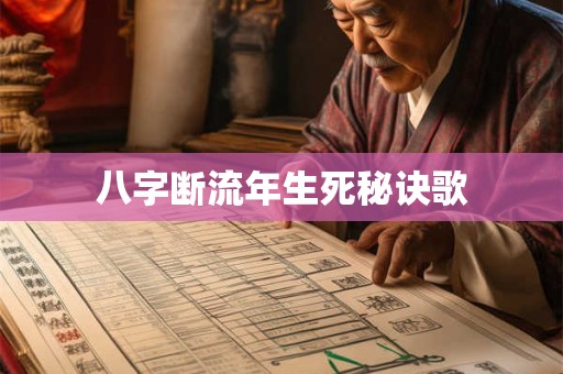 八字断流年生死秘诀歌