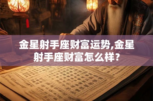 金星射手座财富运势,金星射手座财富怎么样？