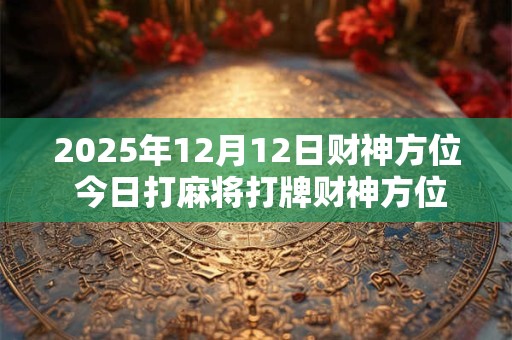 2025年12月12日财神方位 今日打麻将打牌财神方位