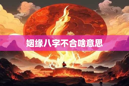 姻缘八字不合啥意思