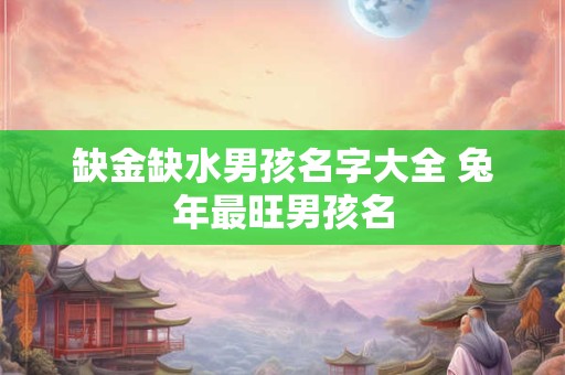 缺金缺水男孩名字大全 兔年最旺男孩名