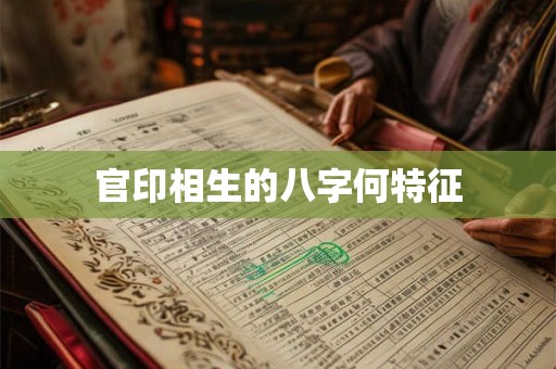 官印相生的八字何特征